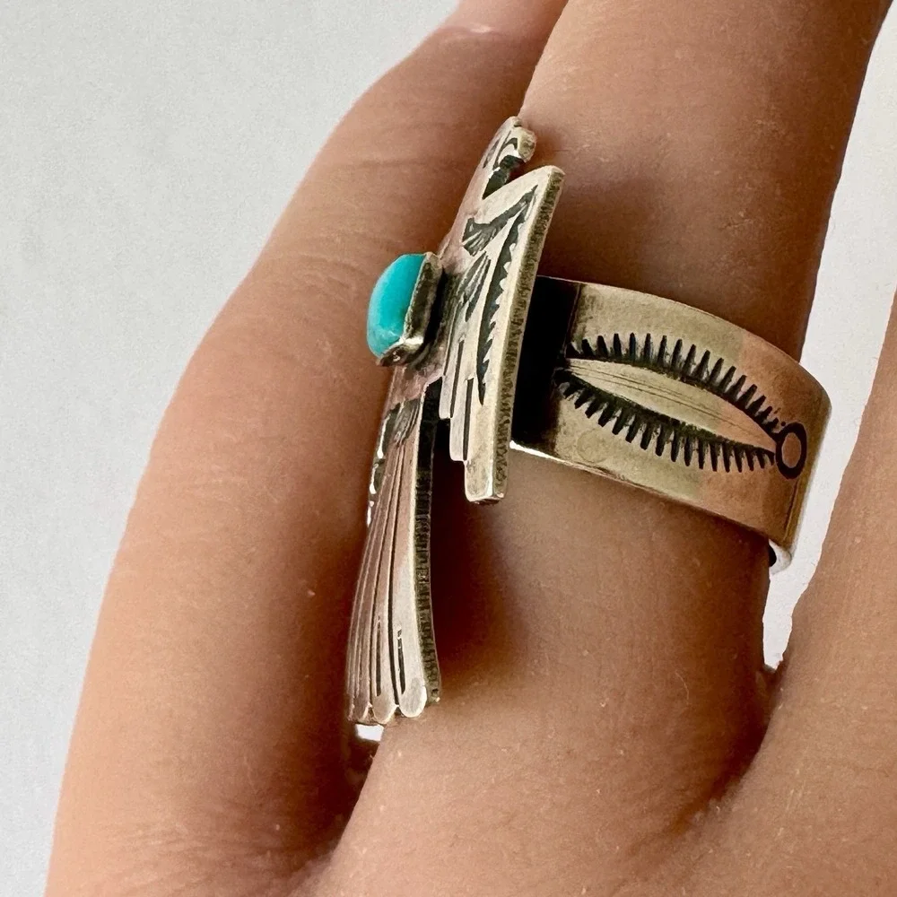 Native American Navajo Indian Turquoise Jewelry back by